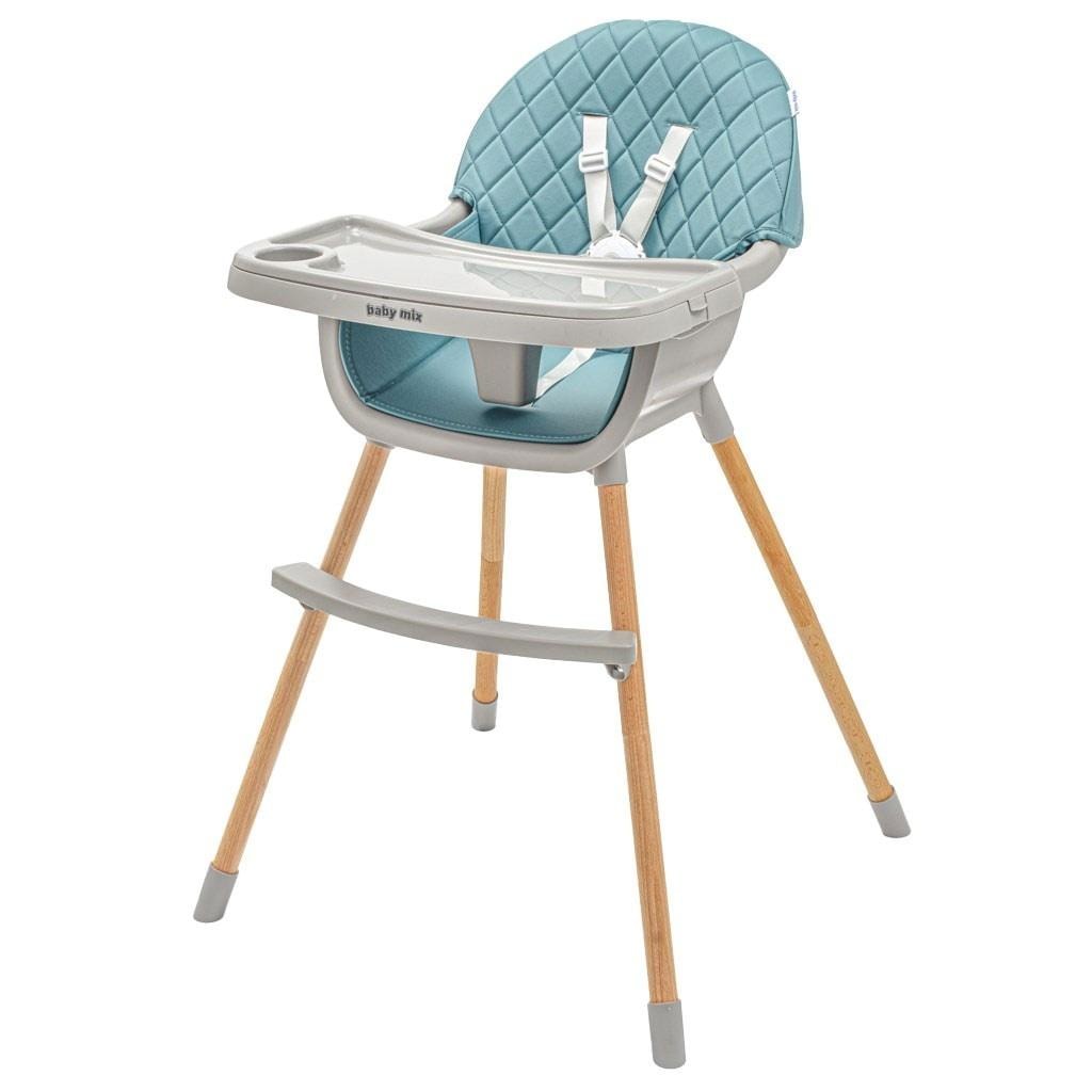 Baby Mix Feeding Chair Wooden Dusty Green