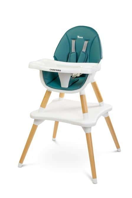 Caretero Tuva High Chair - Dark Green, Perfect for Your Child