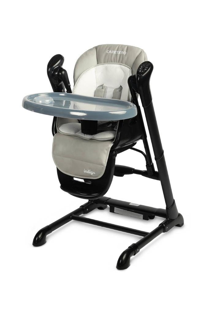 Caretero Indigo - Feeding chair and swing 2in1 black-gray