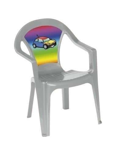 Pastel gray plastic chair - perfect for a child's room