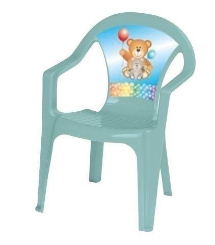 Pastel turquoise plastic chair - ideal for children's room