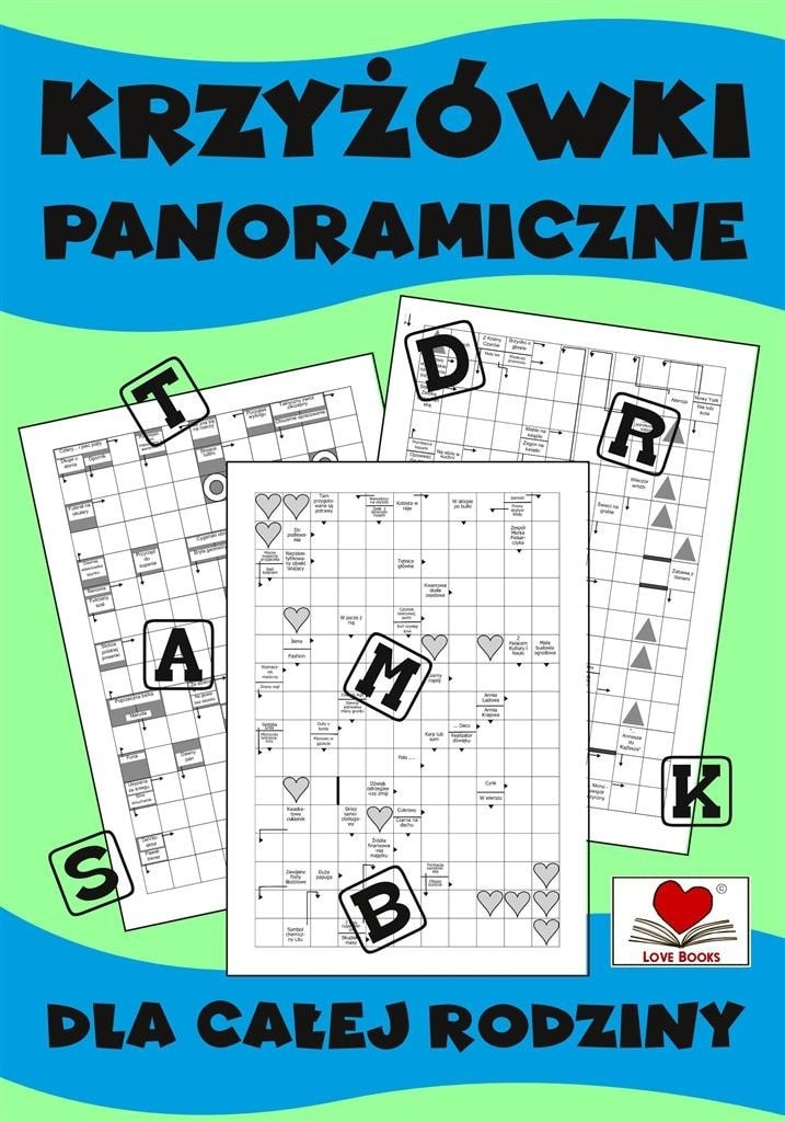 Love Books Panoramic Crosswords - relaxation and brain training for the whole family
