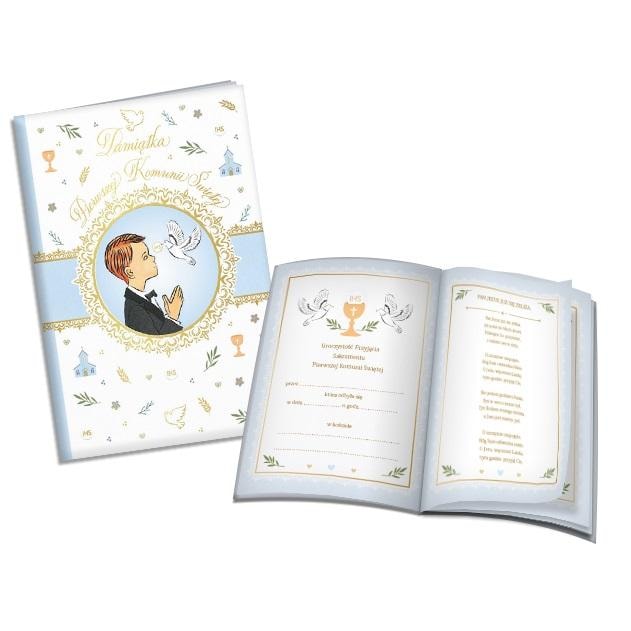 Henry A5 Communion Keepsake Booklet blue - perfect gift for First Communion