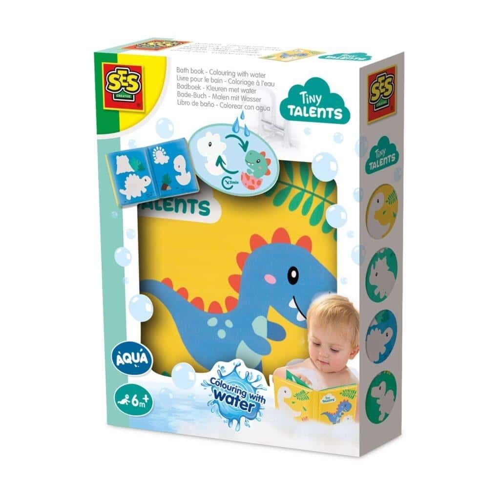 SES Bath book with water dinosaurs - educational fun for children
