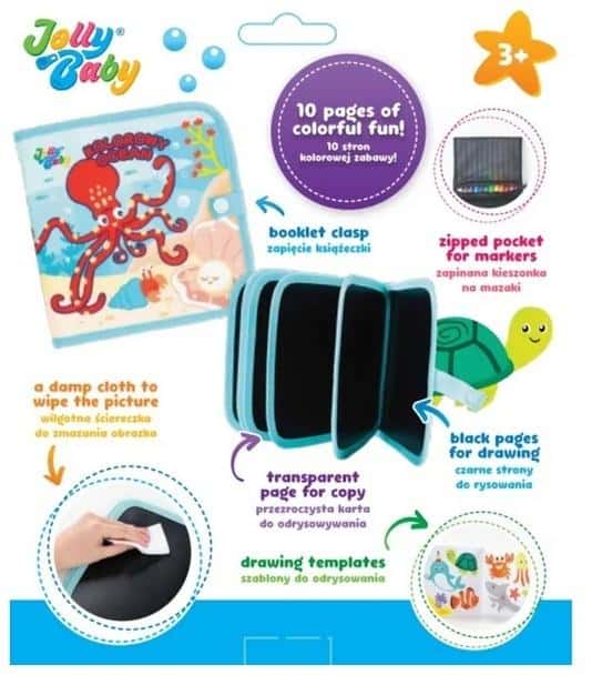 Jollybaby Coloring Book Colorful Ocean - developing coloring book for children