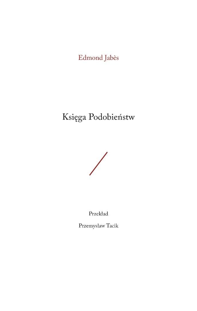 Edmond Jabes - The Book of Similarities - Austeria 2025 - philosophical journey