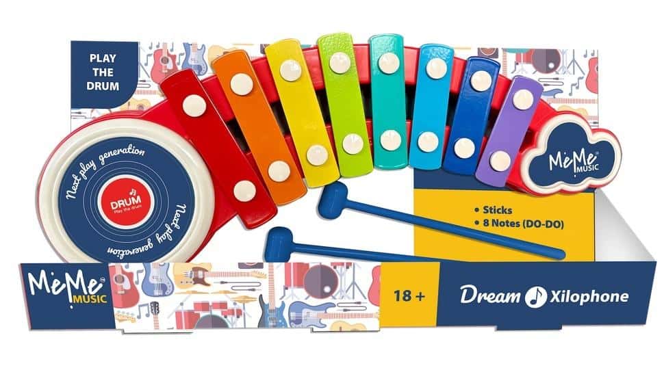 MeMe Metal Xylophone - 8 elements, perfect for kids