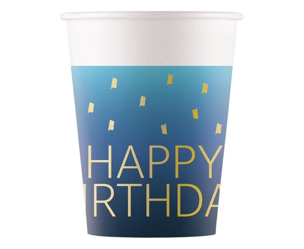 Procos Paper cups Happy Birthday 200ml - perfect for birthdays