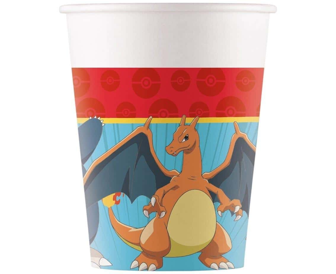 Pokemon Paper Cups - 200 ml, 8 pcs - perfect for a party!