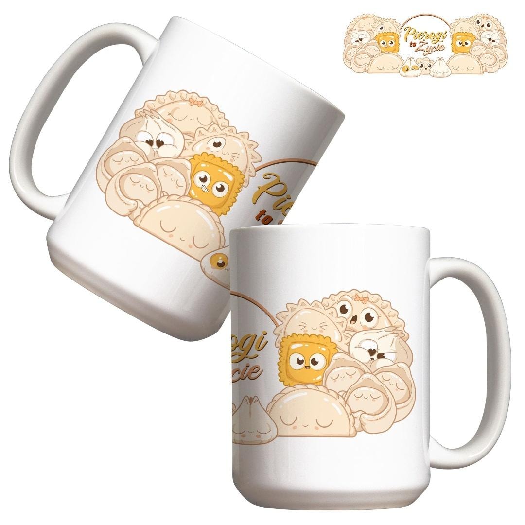 Mug Pierogi to życie - ceramic mug 440 ml