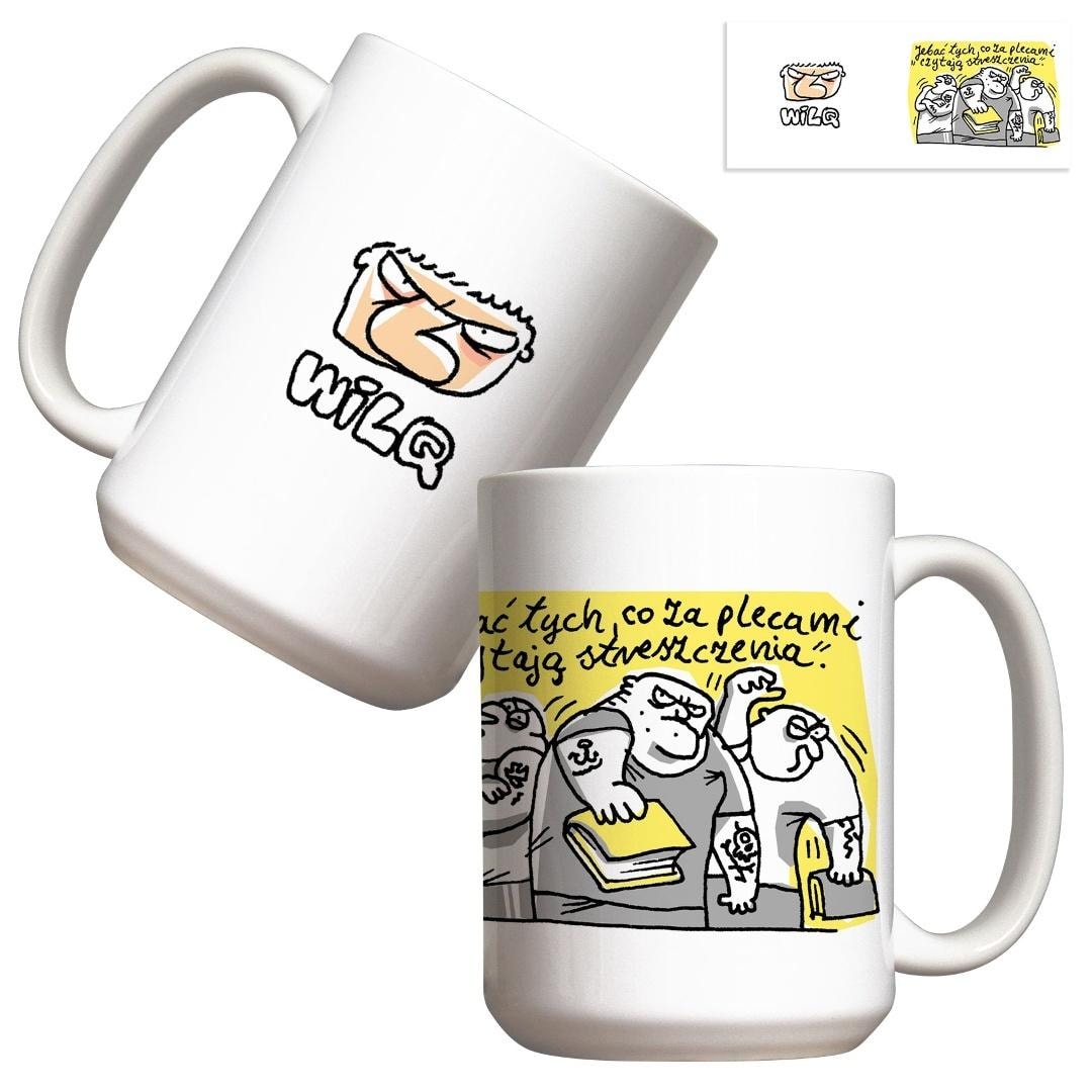 Wilq Mug - I don't read summaries! 440ml - for comic fans