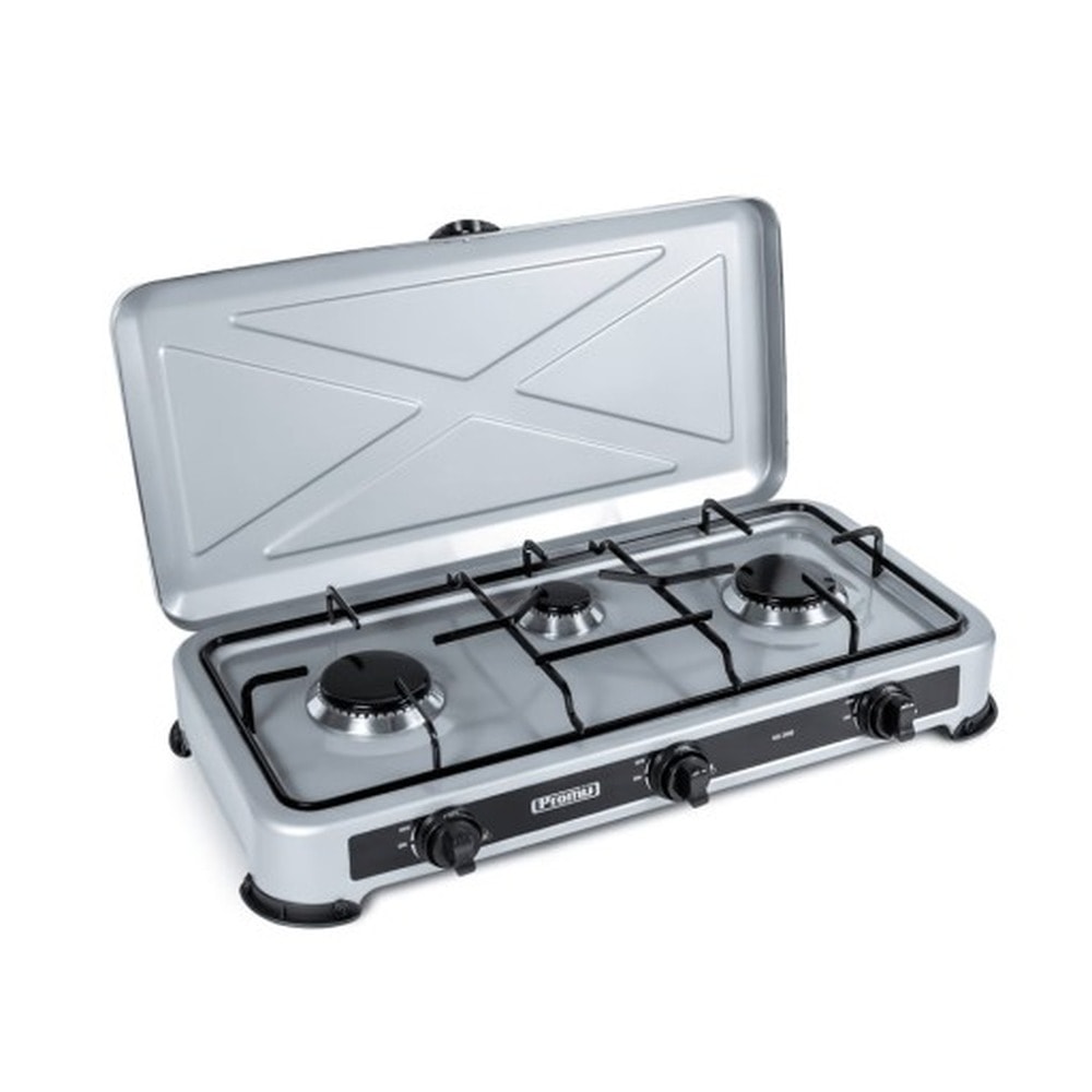 Promis Gas Cooker 3-Burner Silver - ideal for small kitchens
