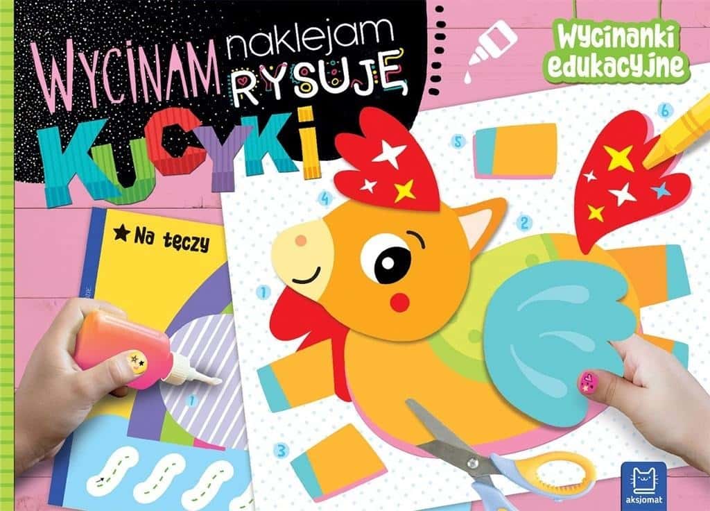 Aksjomat Cut, Stick, Draw. Ponies - educational fun for your child!