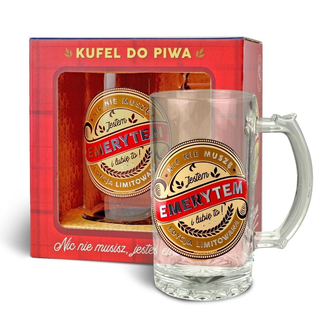 Pan Dragon Beer Mug Retiree 500 ml - perfect as a gift for retirees