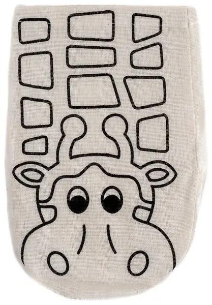 Tinting Painting puppet giraffe - canvas toy for creative children