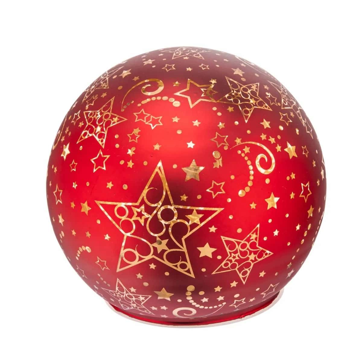 LED ball 10cm red - Light decoration