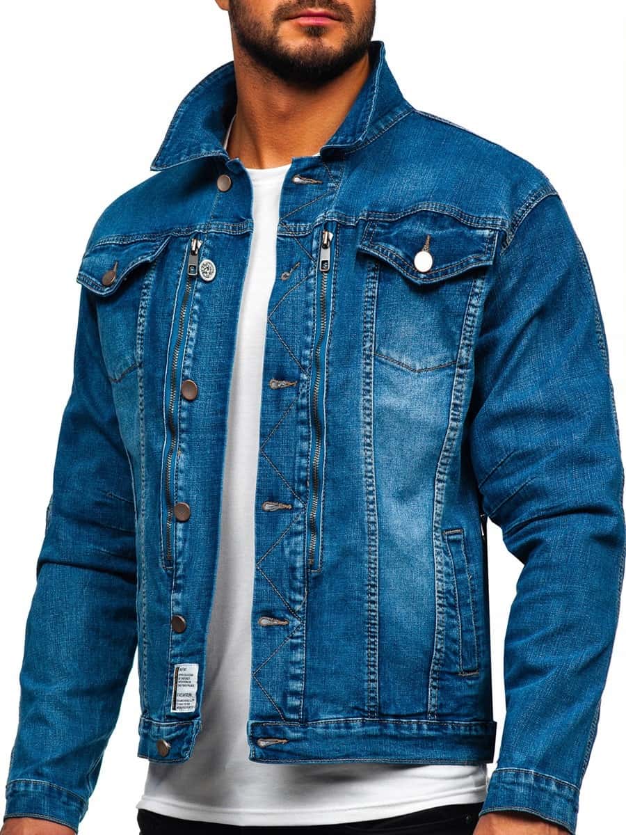 Men's Denim Jacket Blue 2XL - Classic style for everyday