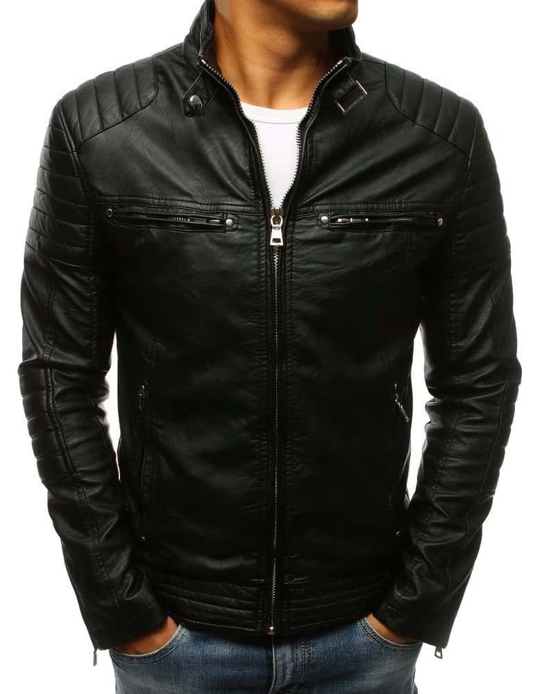 Men's leather jacket black XL - classic style and comfort