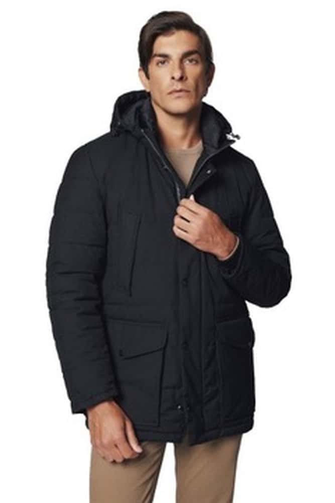 Men's Jacket with Hood - Black, Size 50 - perfect for everyday use
