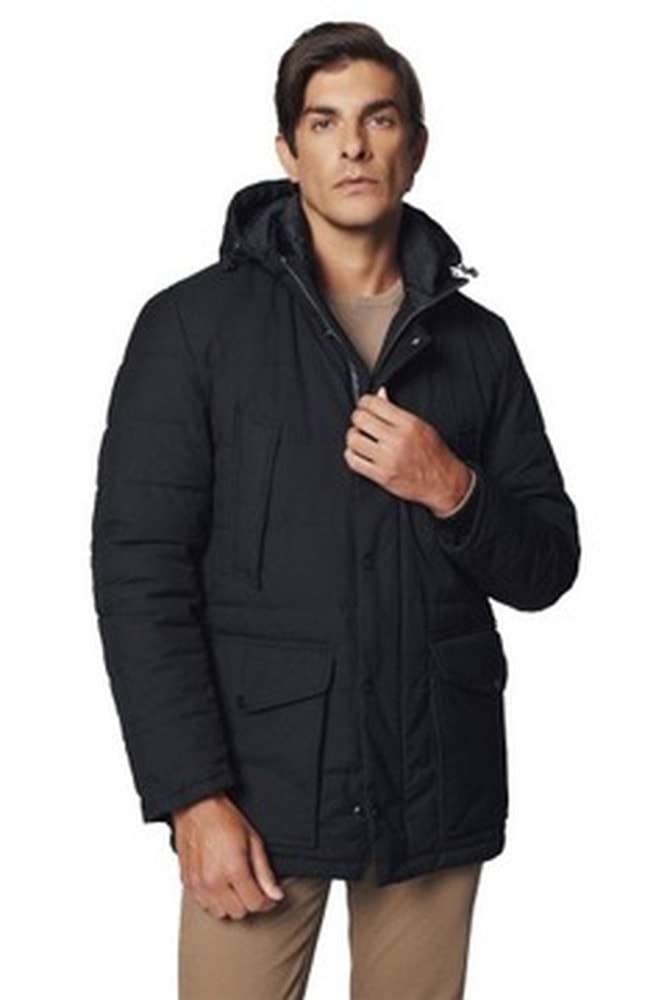 Men's Jacket with Hood - Black, Size 50 - perfect for everyday use