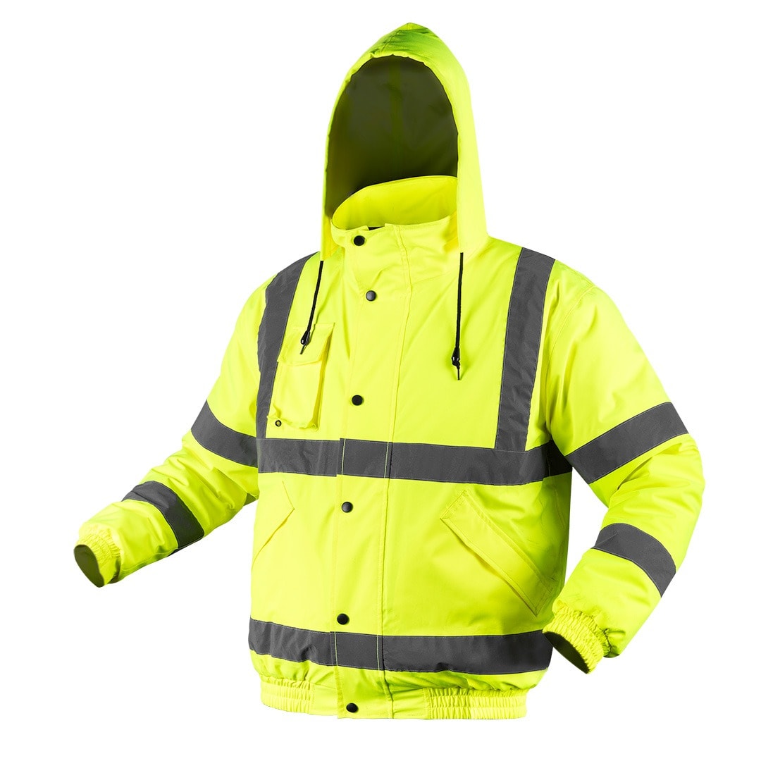 NEO TOOLS High visibility work jacket bomber jacket yellow size S