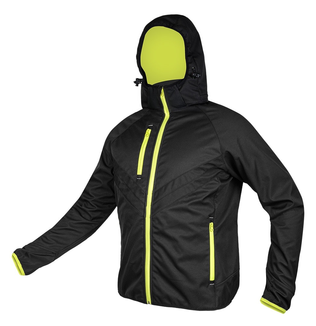 NEO TOOLS Mix&Match Softshell Jacket, black and yellow, size XL - perfect for spring and autumn
