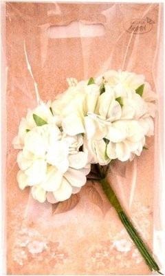 Galeria Hobby Cream fabric flowers 4 cm 6 pieces - perfect for DIY decorations