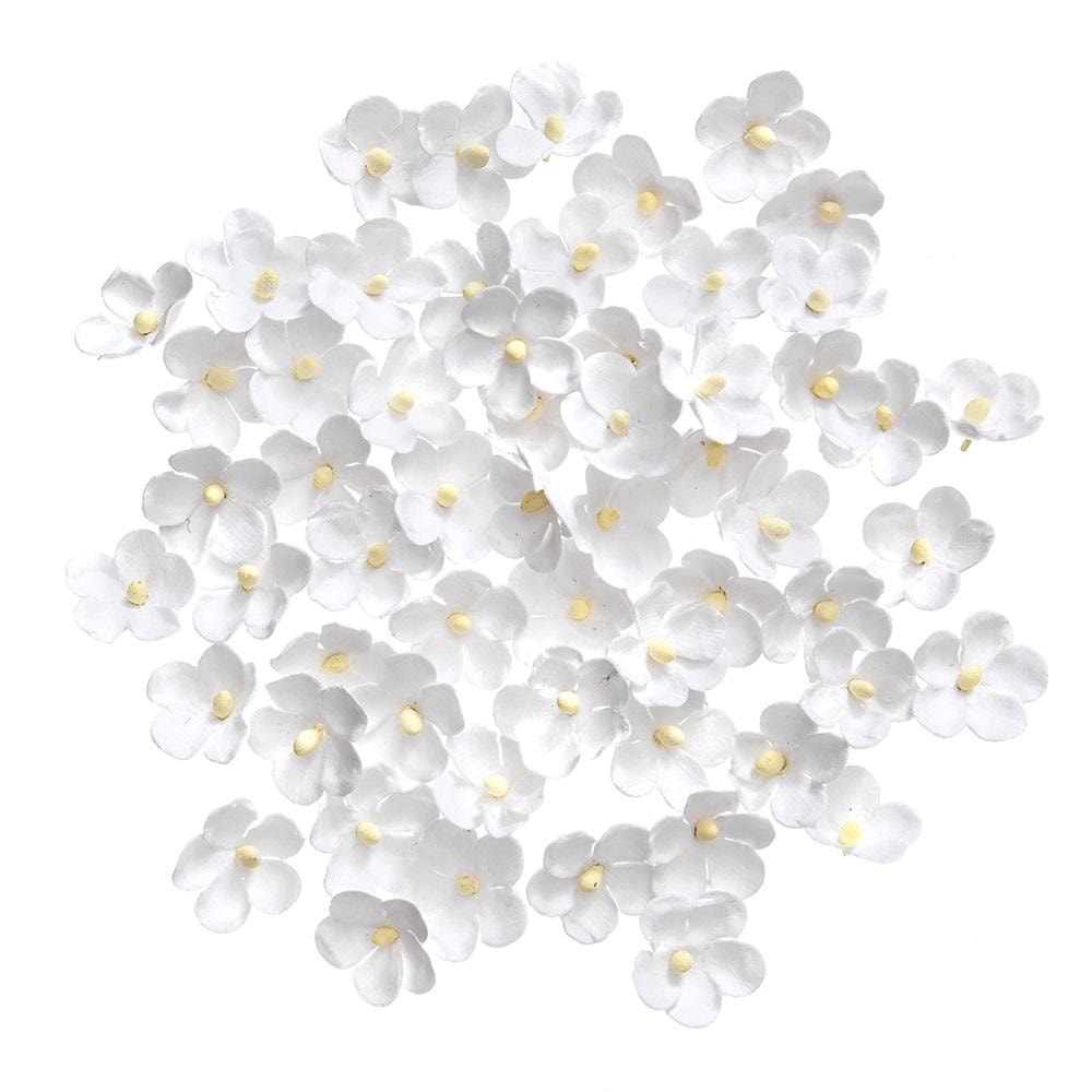 White paper flowers 2 cm - perfect for DIY decorations