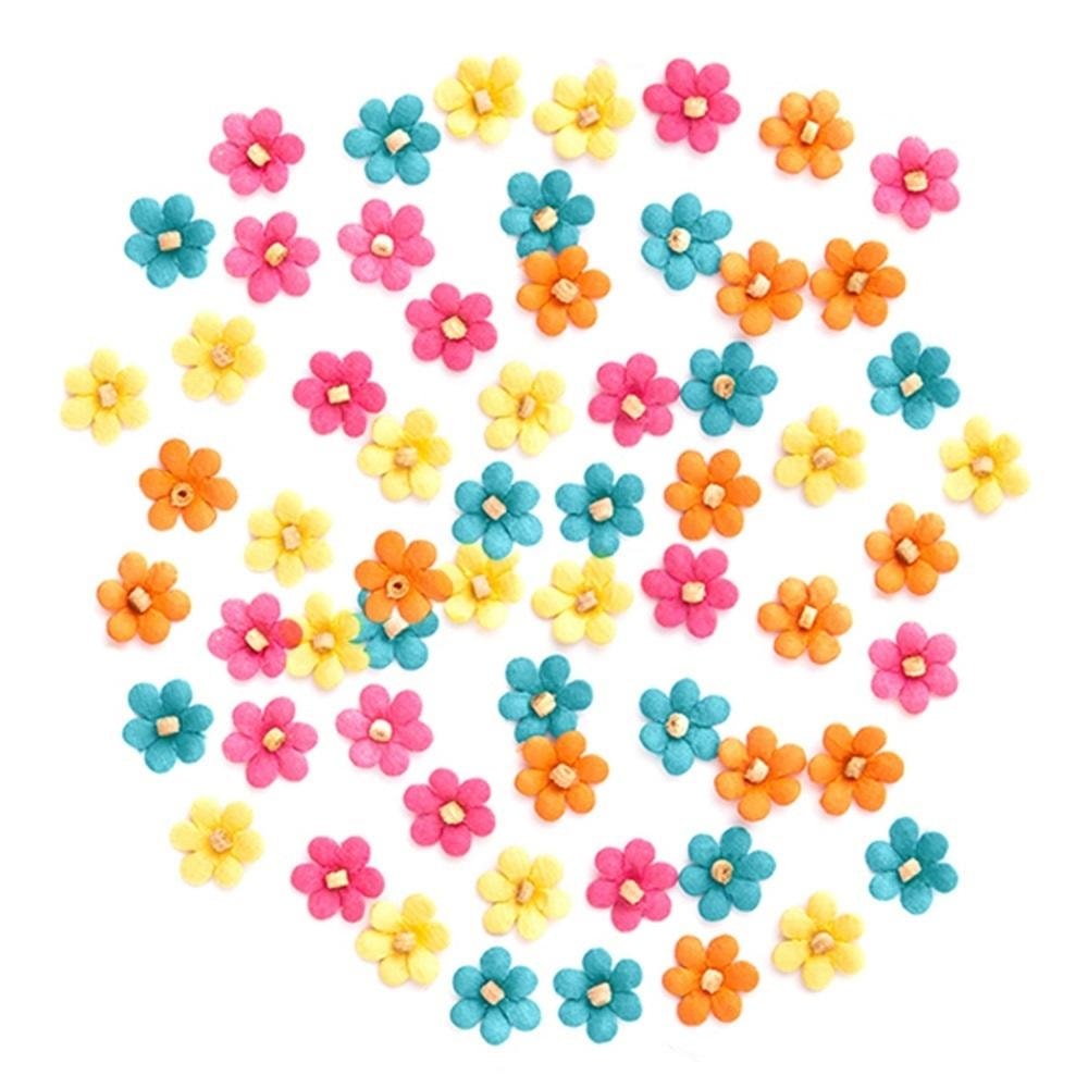 DALPRINT Saturated paper flowers 1 cm - 60 pieces ideal for scrapbooking