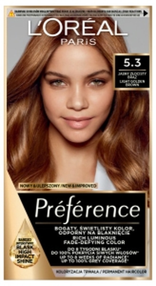 L'Oréal Paris Préférence 5.3 Virginia - Light Golden Brown: Permanent Hair Dye
