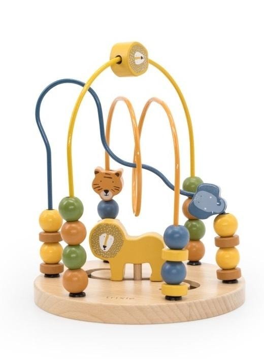 Trixie Baby Wooden bead maze with animals - educational toy for toddlers