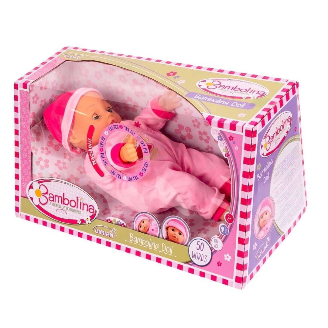 Bambolina Doll BD310NAN AN01 - Cute baby doll in pink outfit