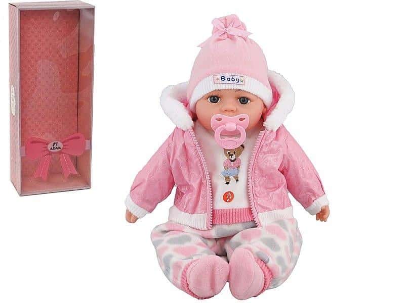 Baby doll with sound 45 cm with pacifier - perfect toy for children
