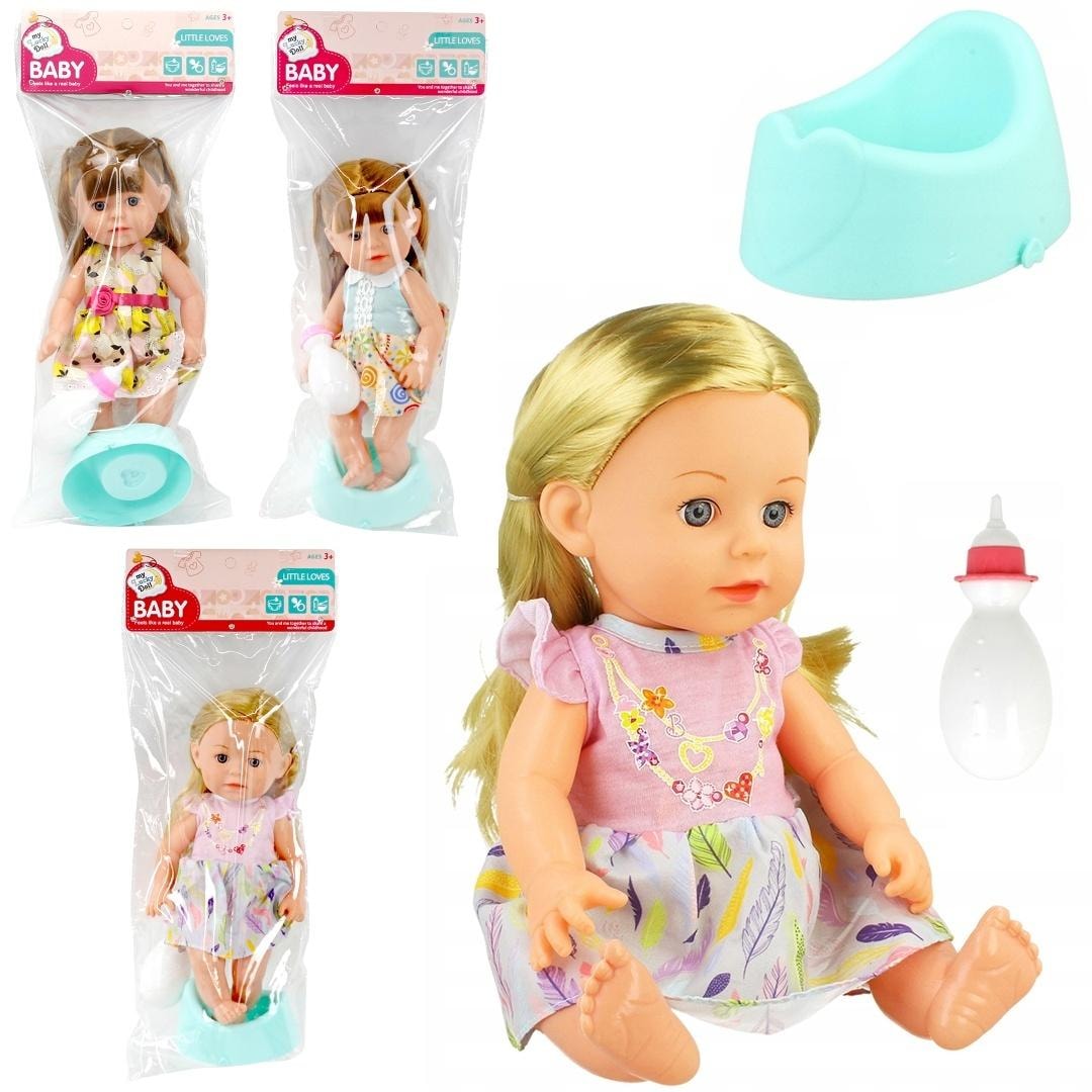 Baby Doll Girl - Peeing doll with potty MIX