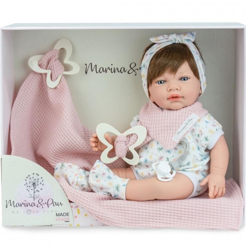 Marina & Pau Spanish Doll Sweet Baby Farfalla with blanket