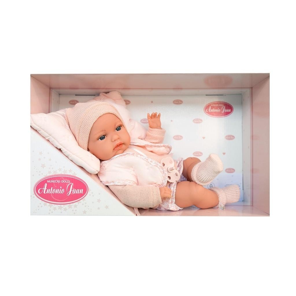 Antonio Juan Spanish doll Toneta 34 cm with pillow - perfect for cuddling