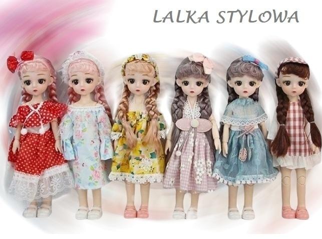 Stylish doll with bendable arms and legs 29 cm MIX - perfect as a gift