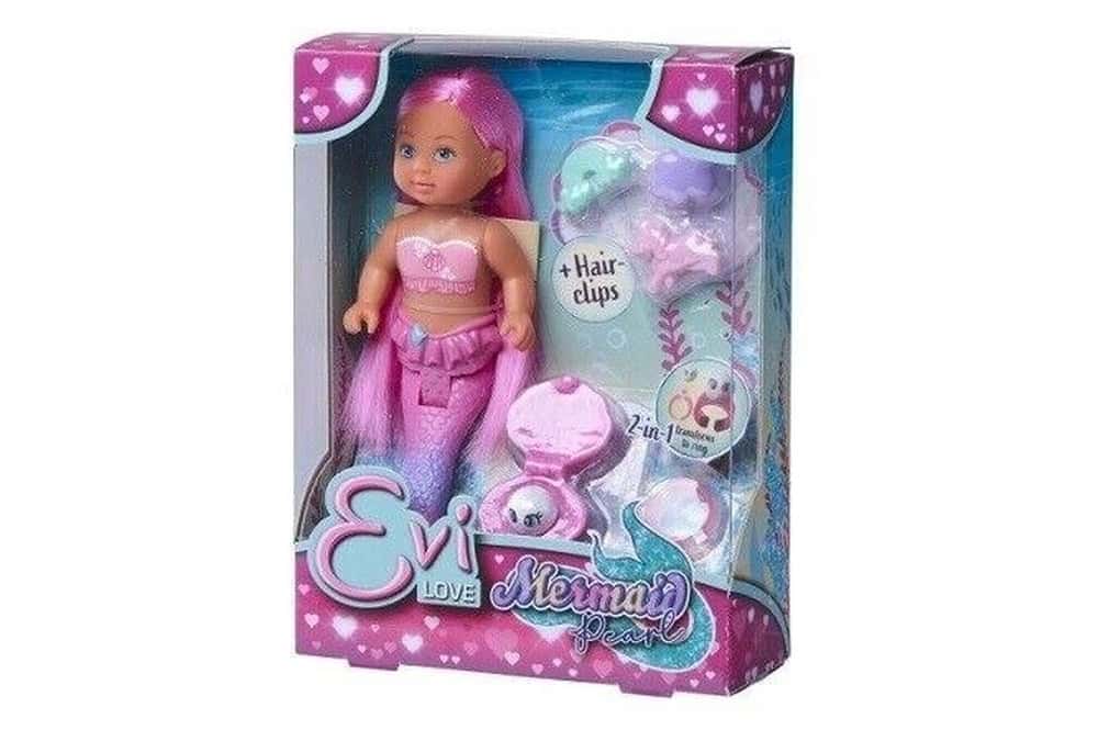 Evi Love Pearl Mermaid - Mermaid Doll with 2-in-1 Decoration