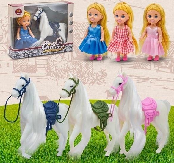 Doll with horse MIX - playset for girls