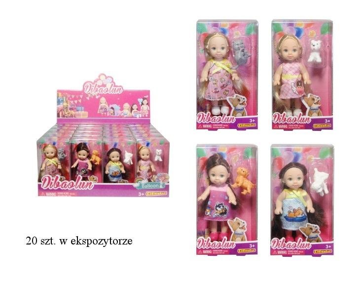 Doll with pet - various designs and colors, perfect for playing