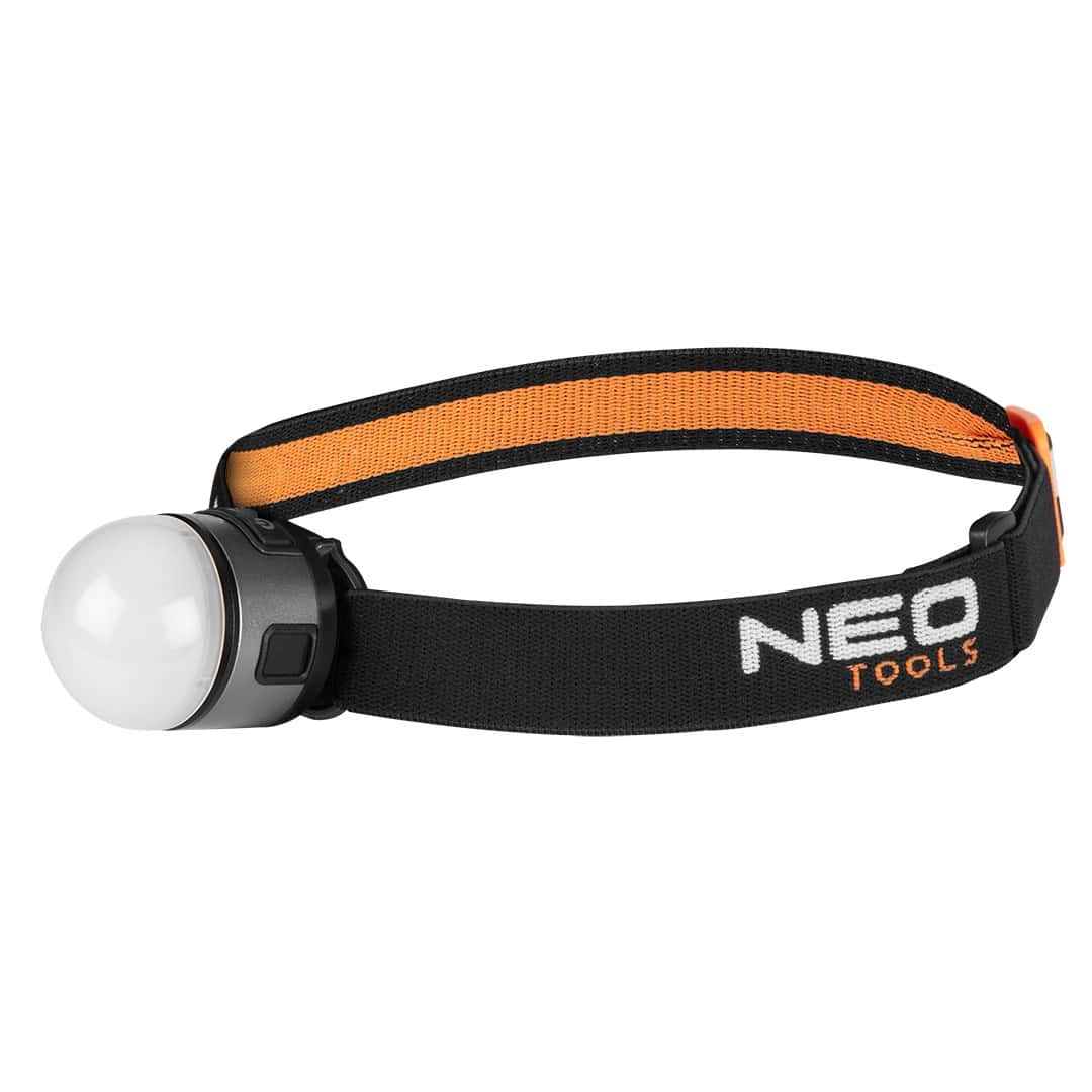 NEO TOOLS Camping Headlamp Battery 250+200 lm - ideal for camping