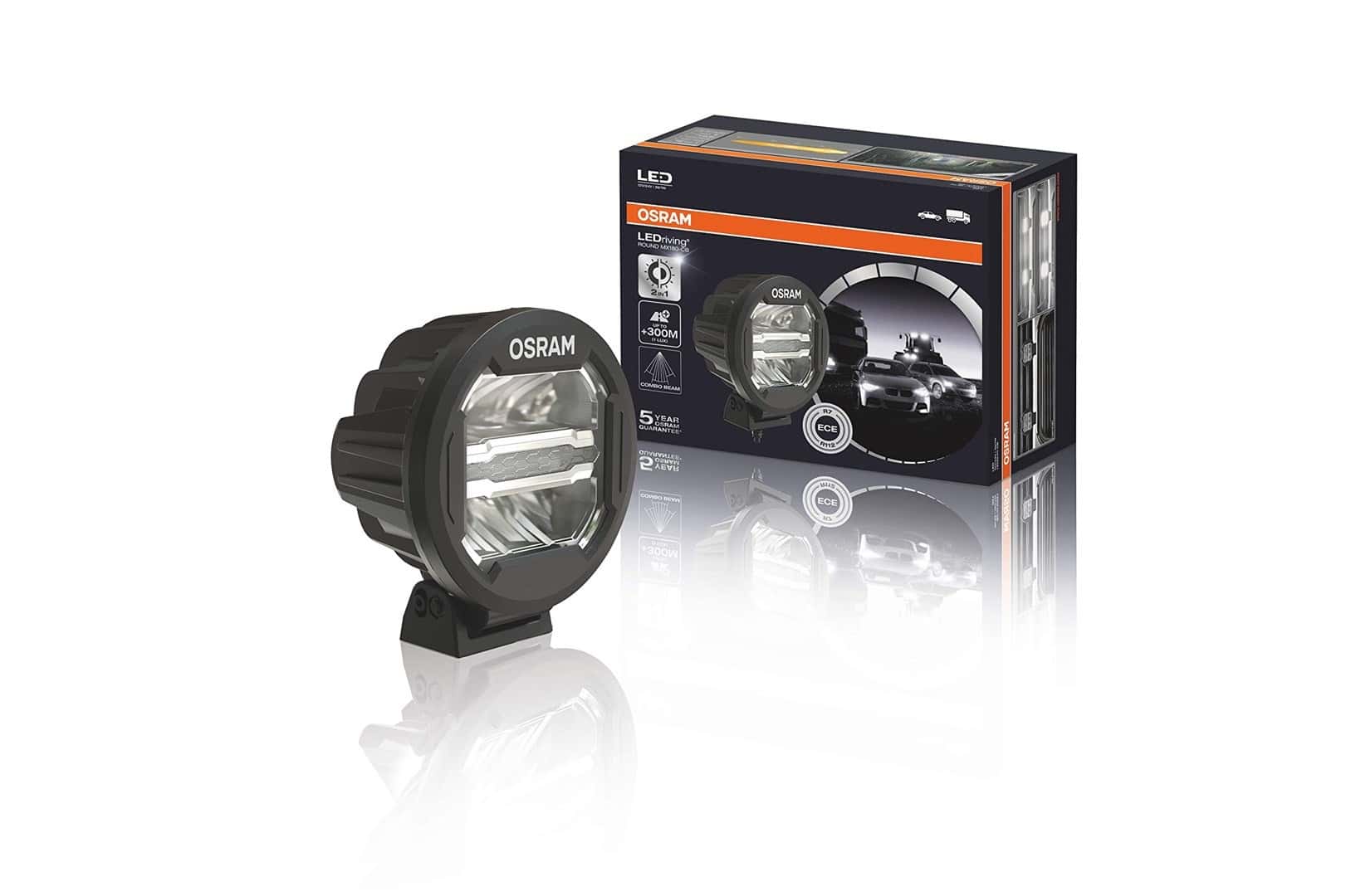 OSRAM LEDriving ROUND MX180-CB - LED work lamp 3000lm - reliable lighting