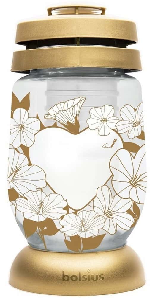 Bolsius 3D Lantern Gold Heart - Romantic decoration