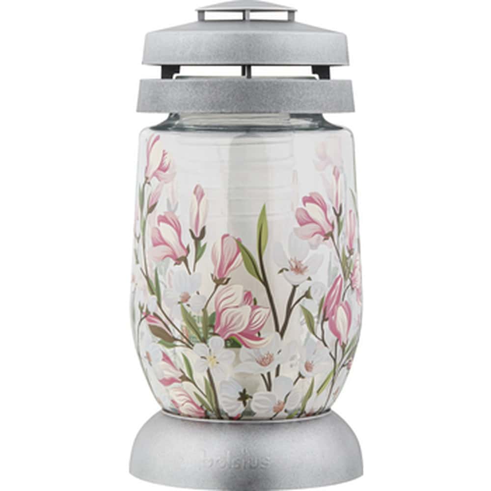 Magnolia Bols Glass Lantern decorative with magnolia motif