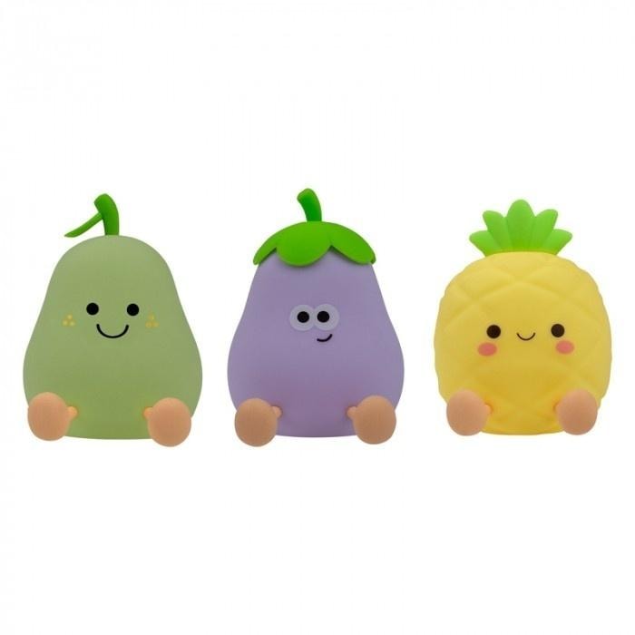 LED RGB Night Light Fruit Crew - colorful set for kids