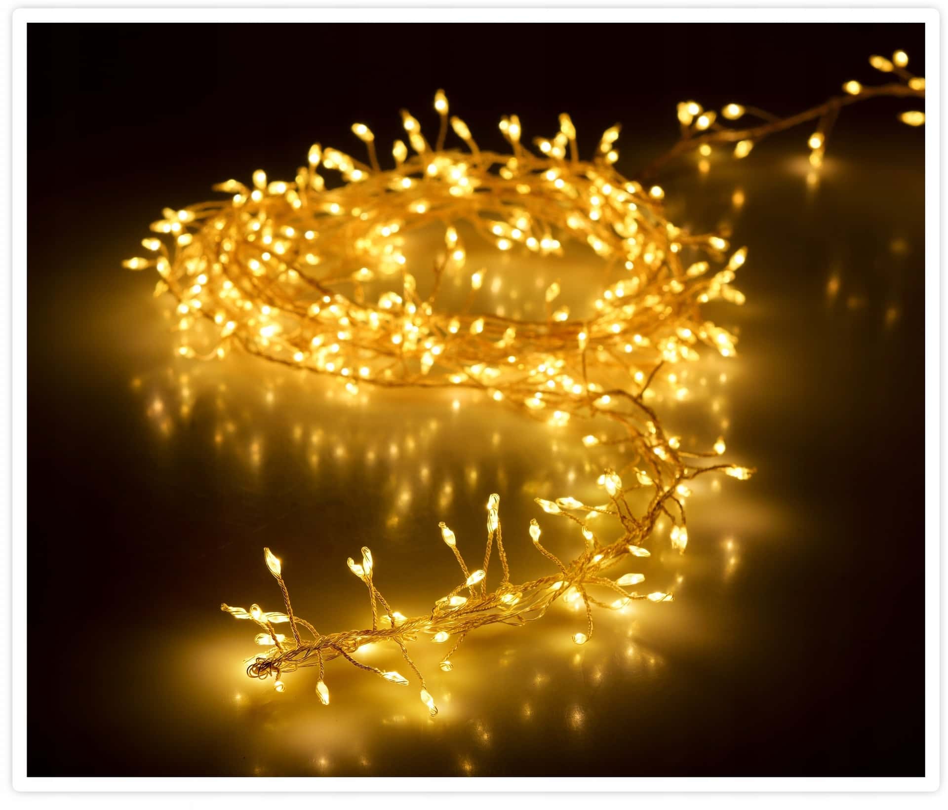 Warm white 480 LED string lights - create a magical atmosphere