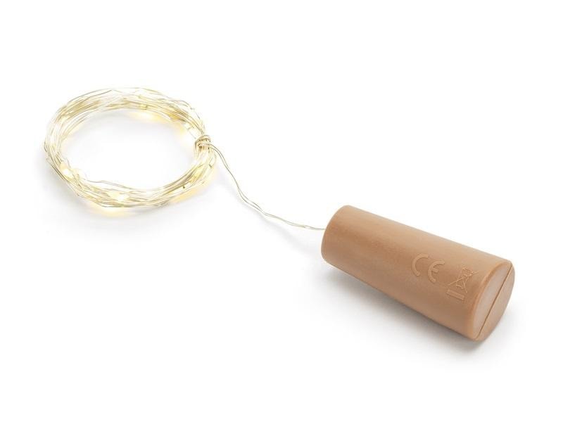 LED string lights with bottle cork warm white - create a magical atmosphere