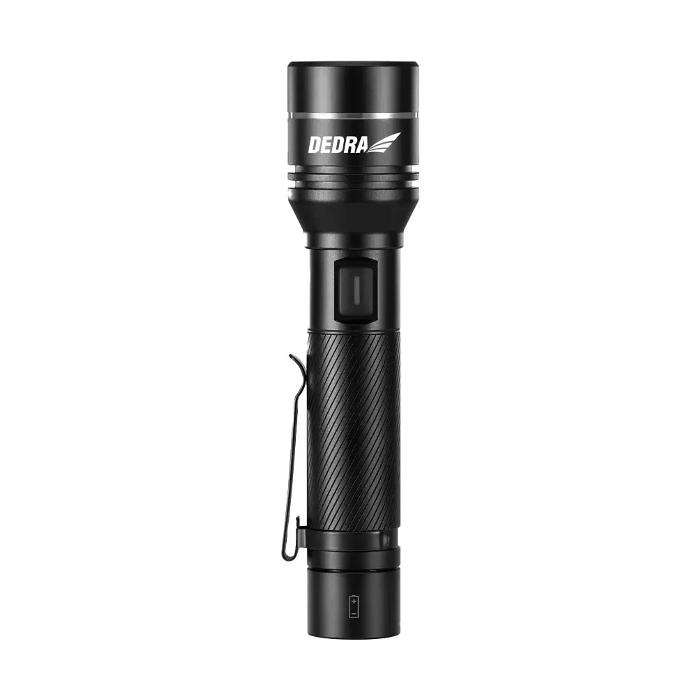 LED Flashlight 1000lm, zoom, 2200mAh battery - perfect for camping