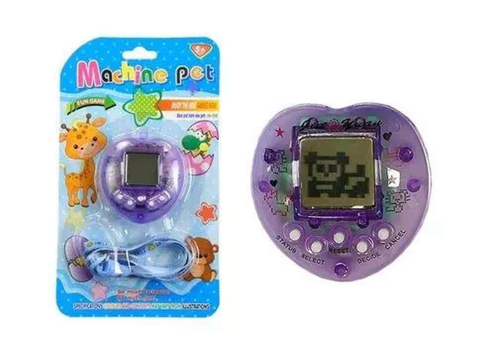 LEANToys Tamagotchi Purple - Electronic retro game for children from 3 years