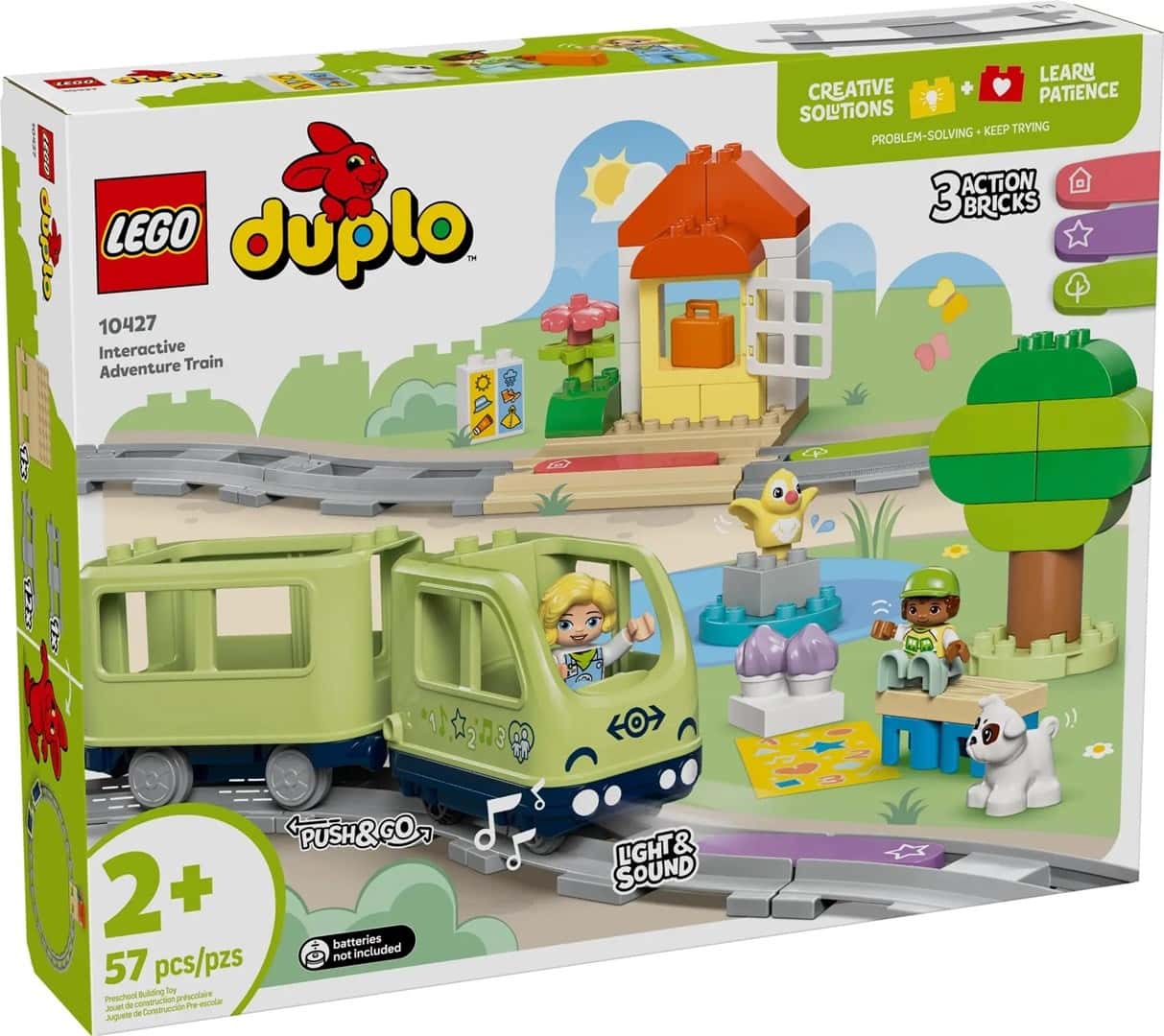 LEGO DUPLO TOWN Bridge and Railway Tracks - Expansion Set for Toddlers